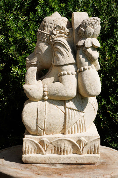 statuetta di GANESH in pietra induismo balinese H30cm rif. D008