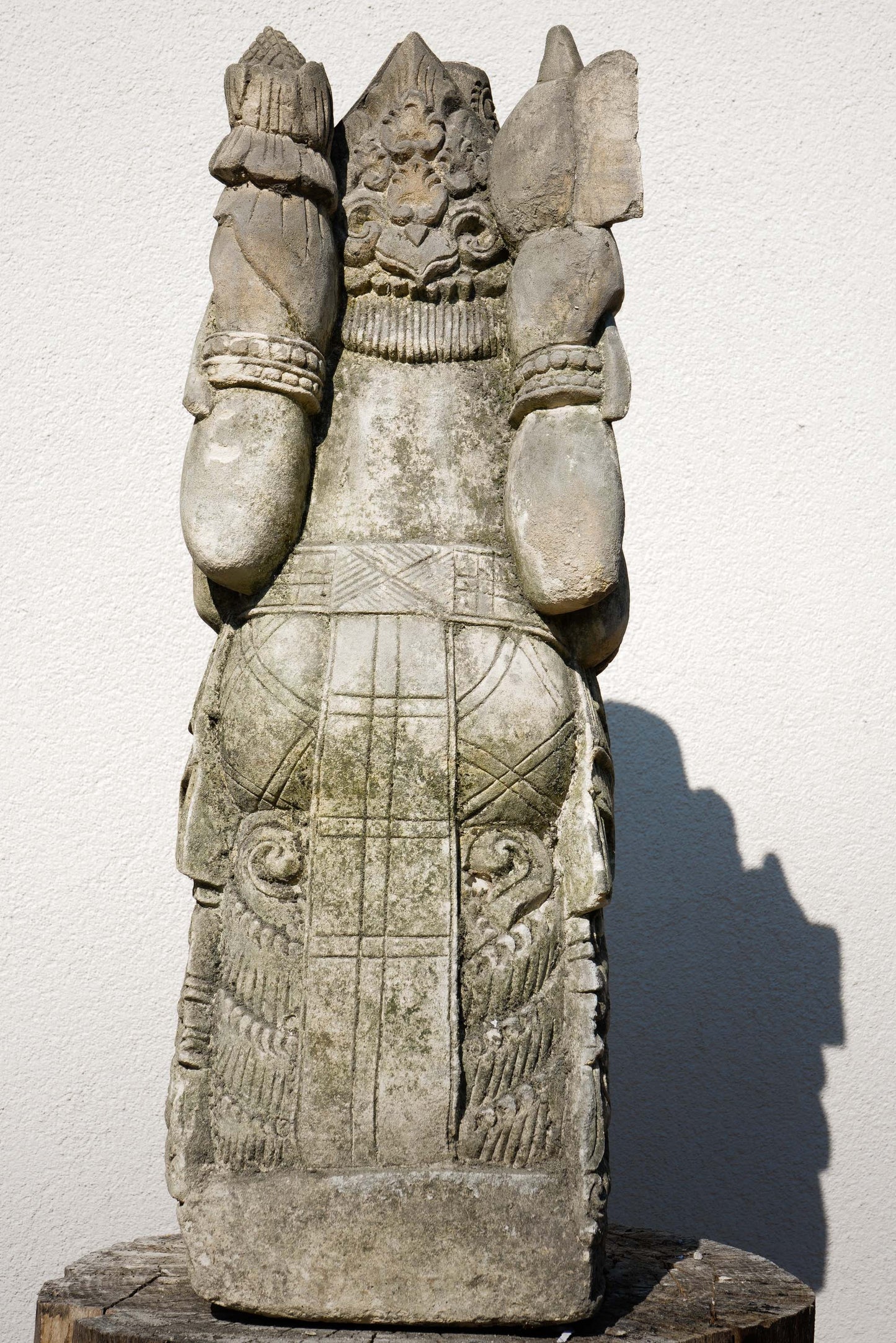 statua di GANESHA in pietra antico induismo balinese H 63 cm rif. C072
