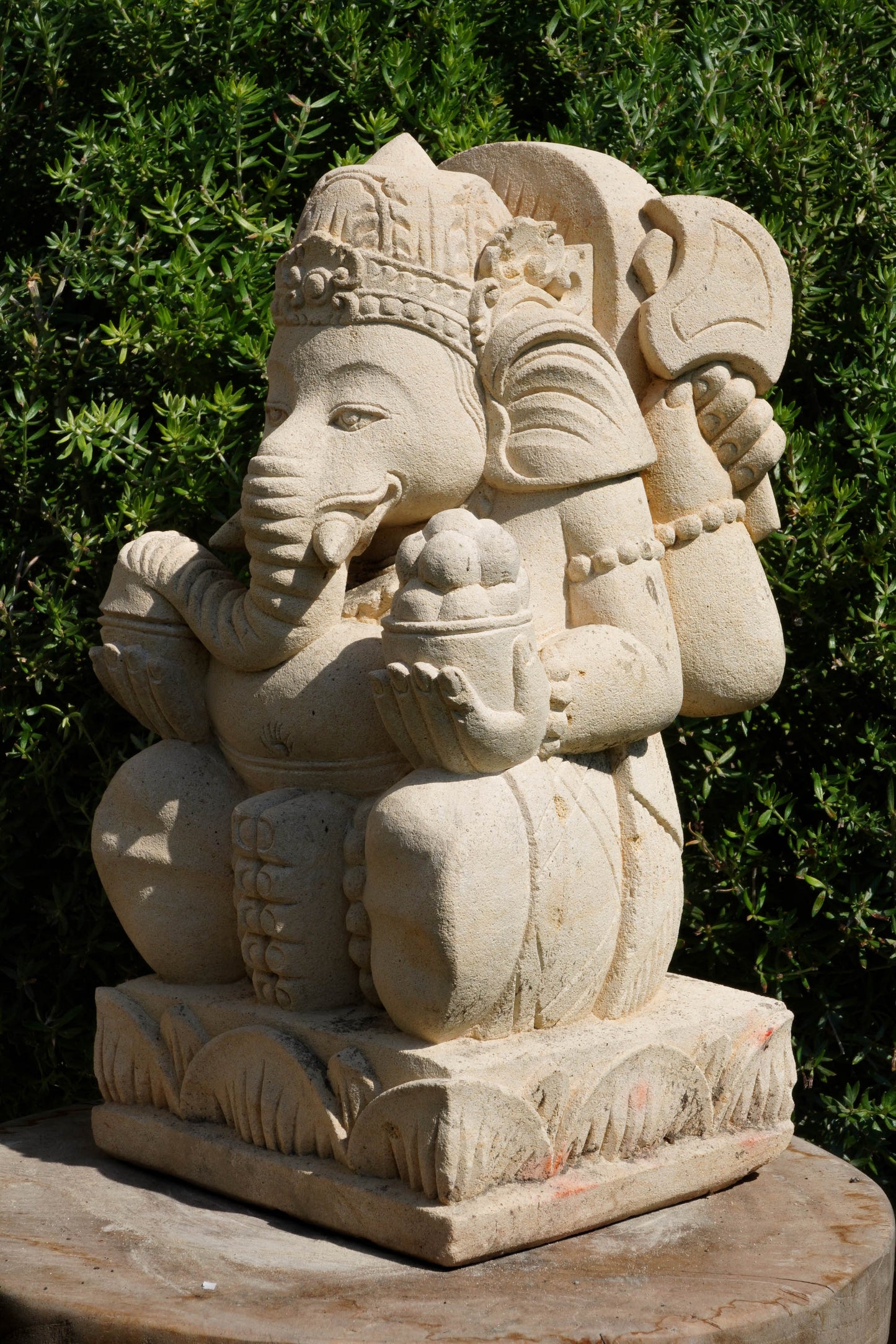 statuetta di GANESH in pietra induismo balinese H30cm rif. D010