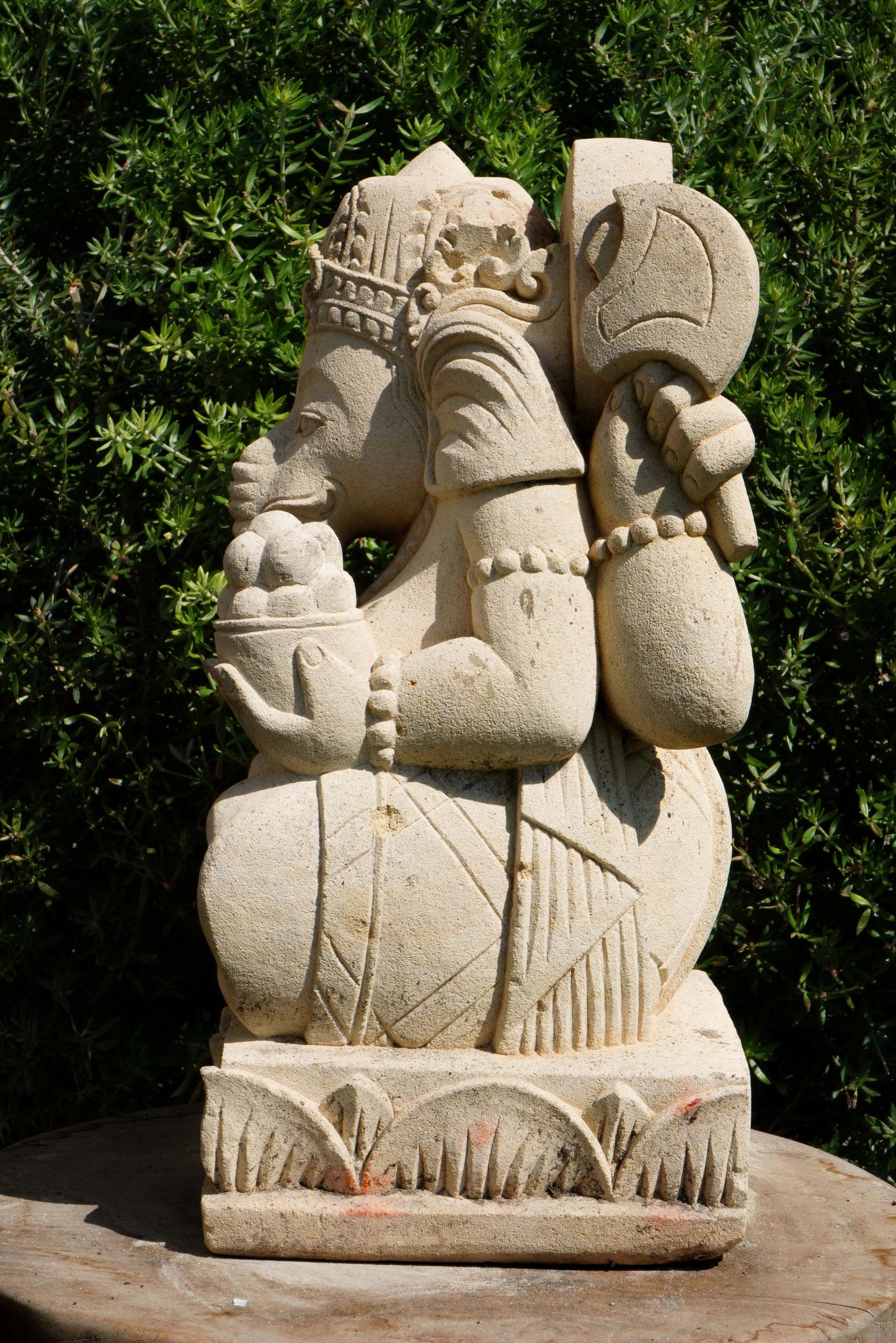 statuetta di GANESH in pietra induismo balinese H30cm rif. D010