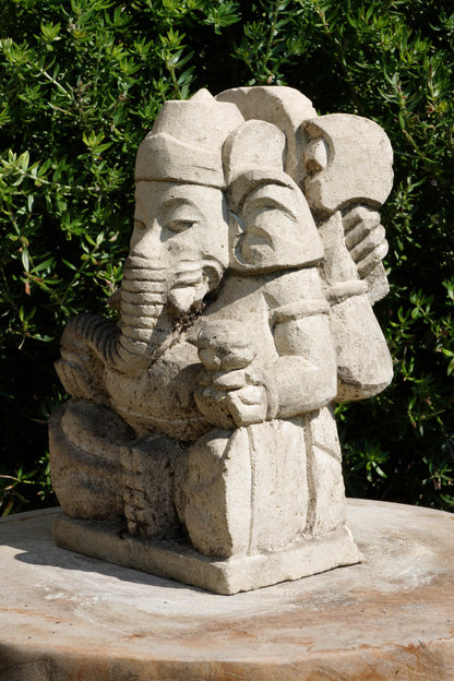 statuetta di GANESH in pietra induismo balinese H20cm rif. D015