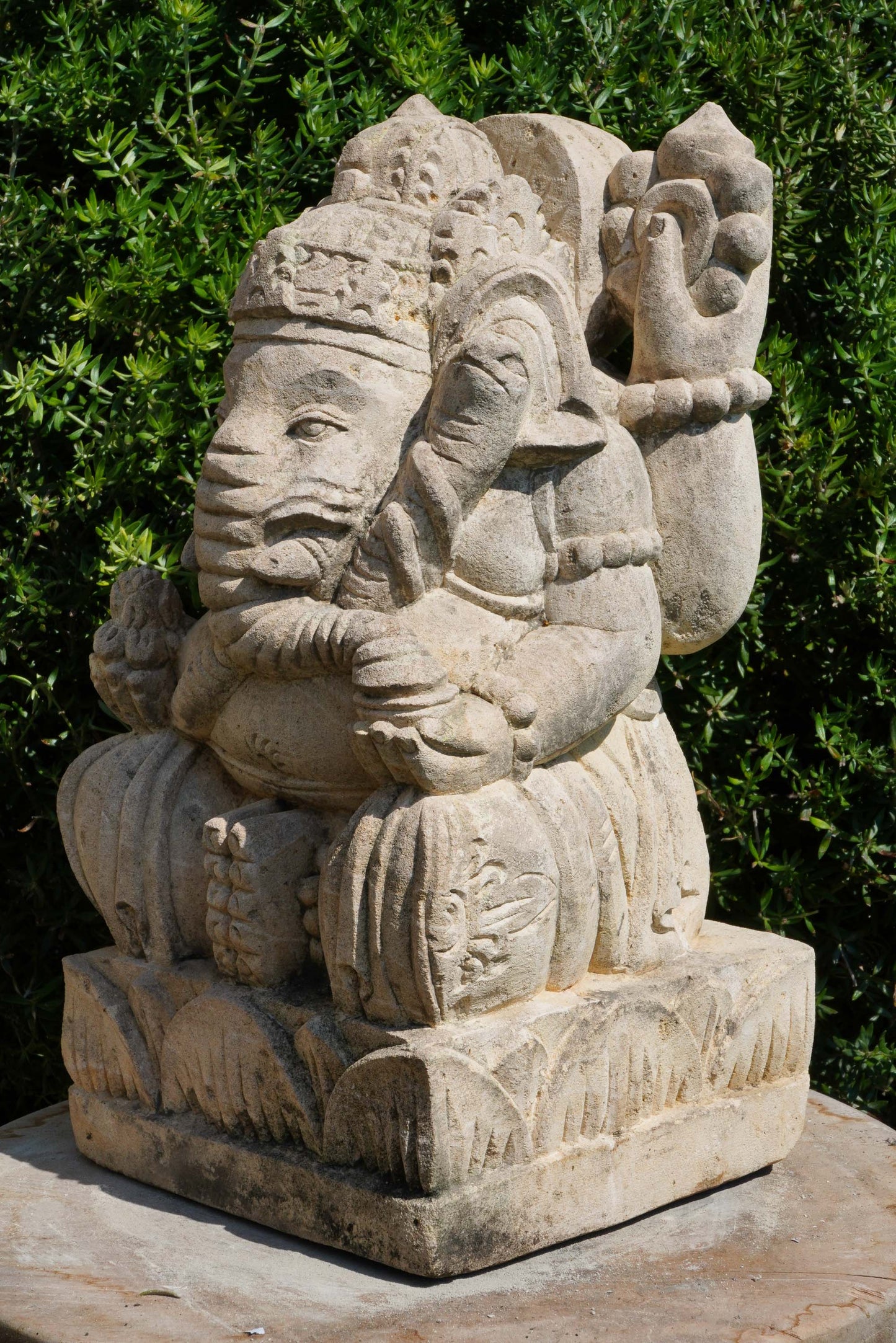 statuetta di GANESH in pietra induismo balinese H30cm rif. D007