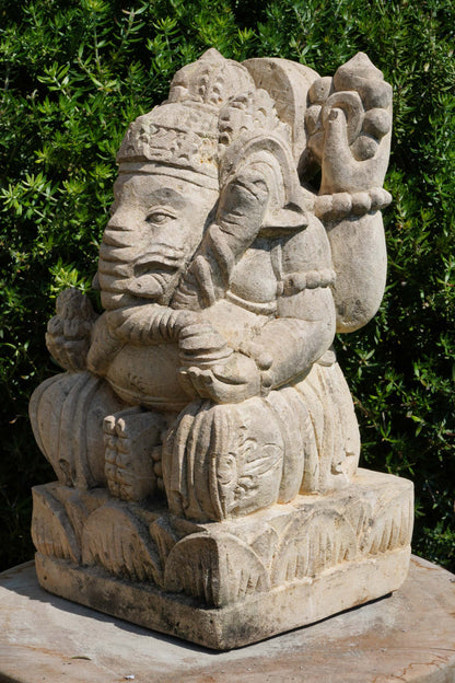 statuetta di GANESH in pietra induismo balinese H30cm rif. D007