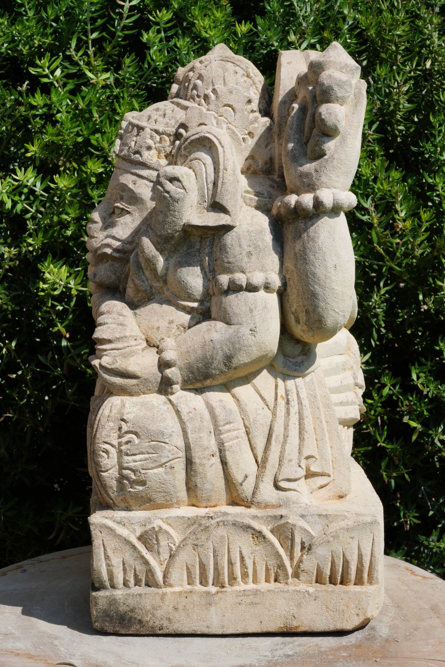 statuetta di GANESH in pietra induismo balinese H30cm rif. D007