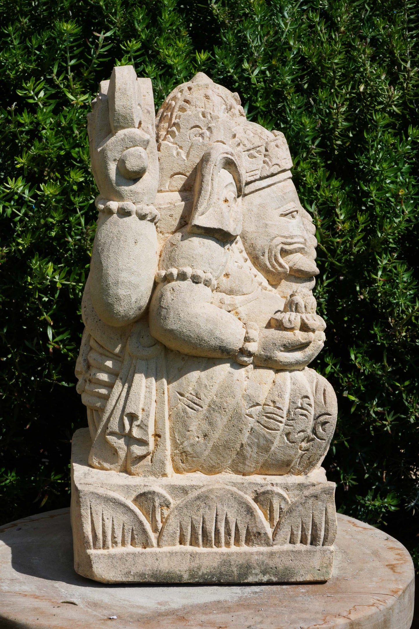 statuetta di GANESH in pietra induismo balinese H30cm rif. D007