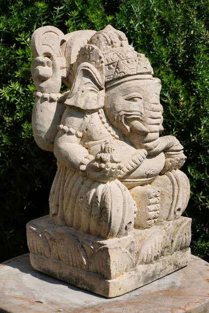 statuetta di GANESH in pietra induismo balinese H30cm rif. D007