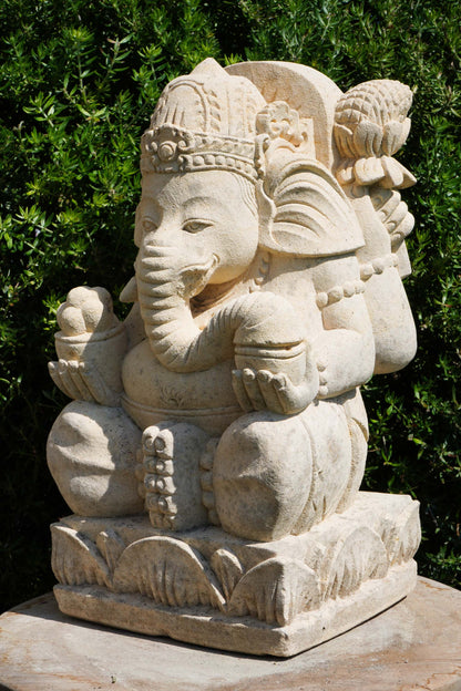 statuetta di GANESH in pietra induismo balinese H30cm rif. D005