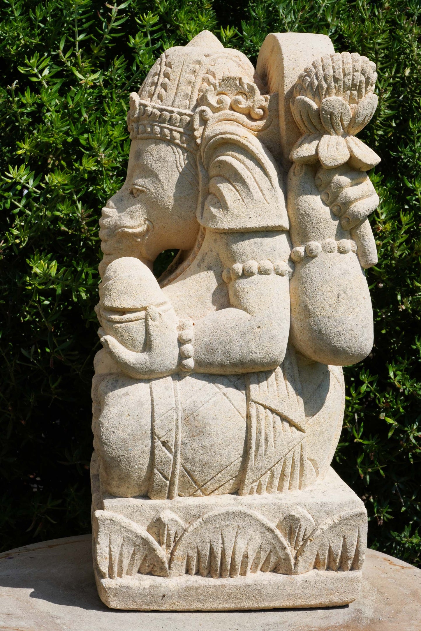 statuetta di GANESH in pietra induismo balinese H30cm rif. D005