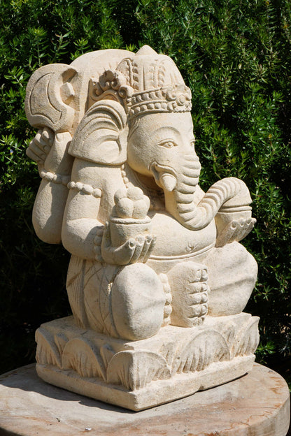statuetta di GANESH in pietra induismo balinese H30cm rif. D005