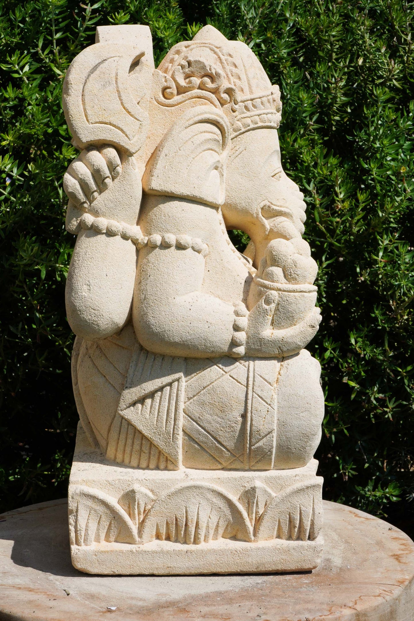 statuetta di GANESH in pietra induismo balinese H30cm rif. D005