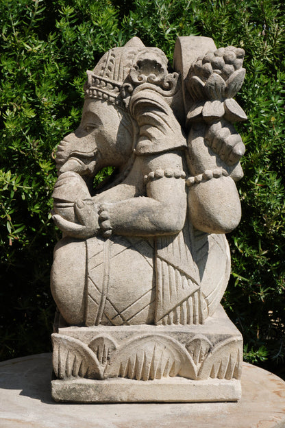 statuetta di GANESH in pietra induismo balinese H30cm rif. D009