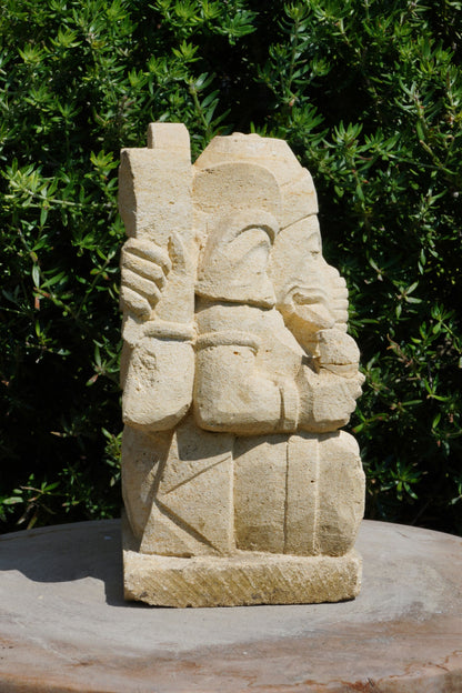 statuetta di GANESH in pietra induismo balinese H20cm rif. D024