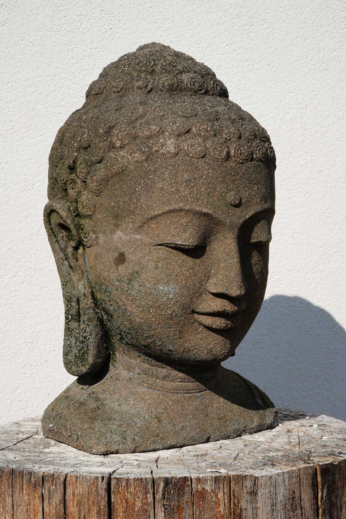 BUDDHA in lava stone H45cm B32