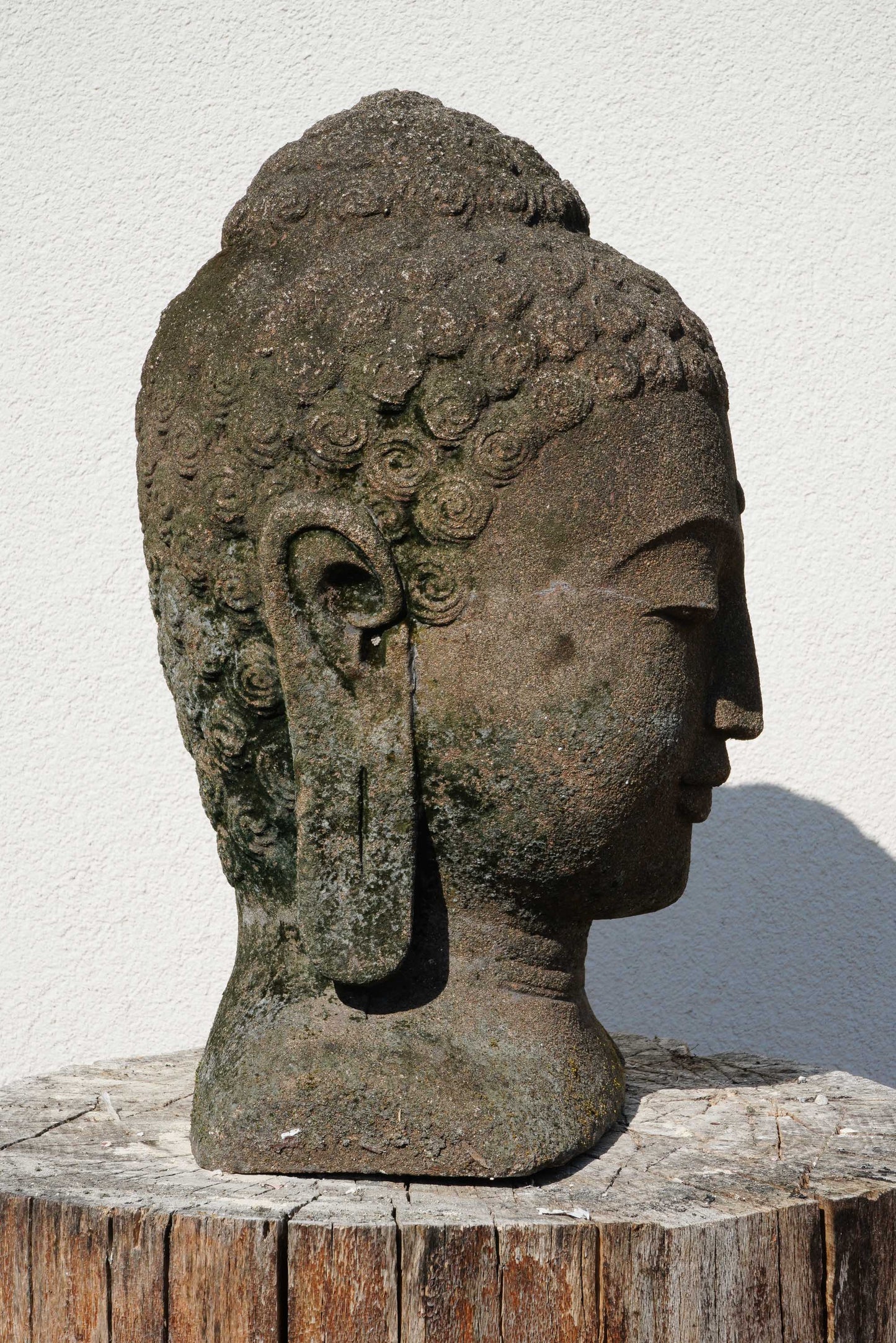 BUDDHA in lava stone H45cm B32