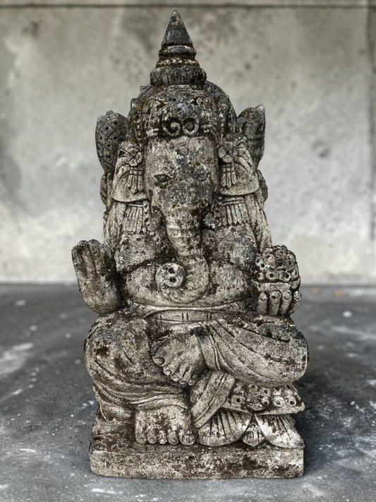 statua di GANESHA in pietra induismo balinese H 45 cm rif. D037
