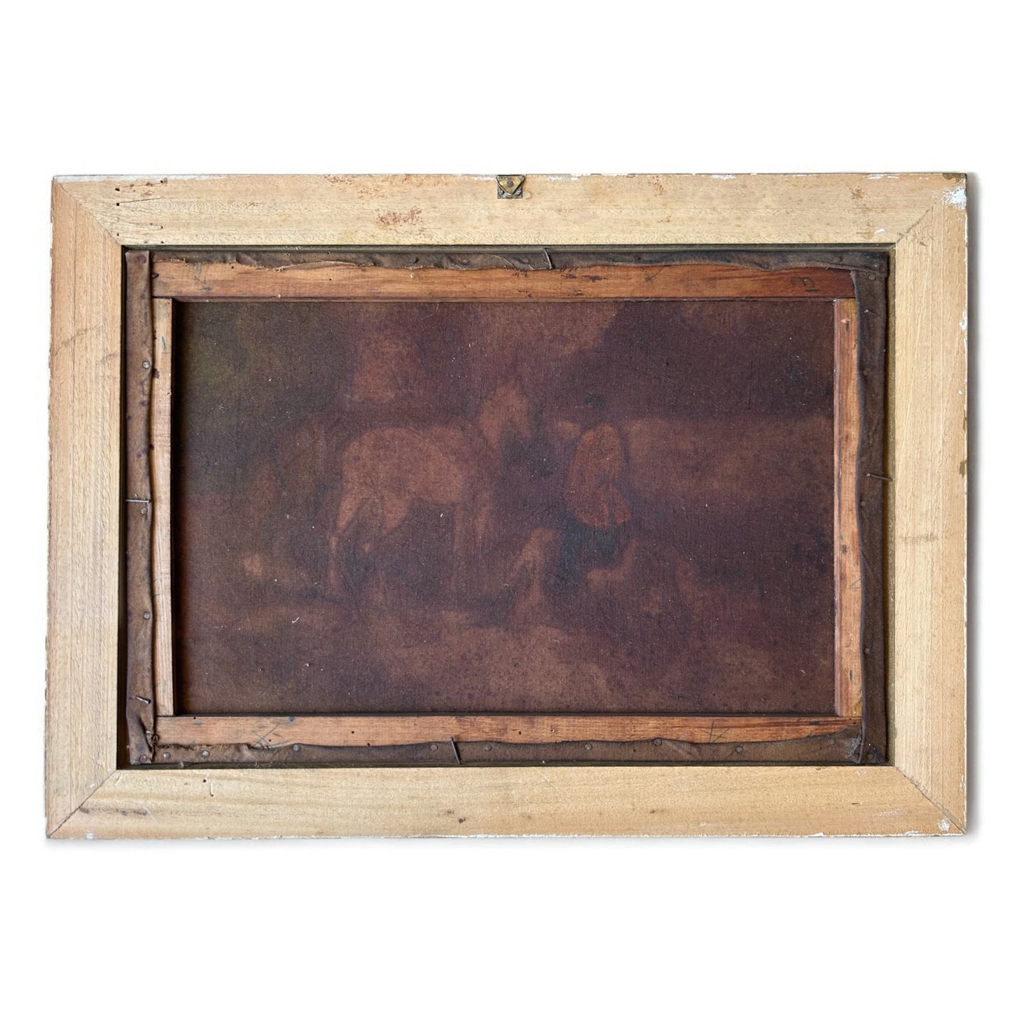 LA BATTUTA DI CACCIA olio su tela.origine Regno Unito 45x60cm