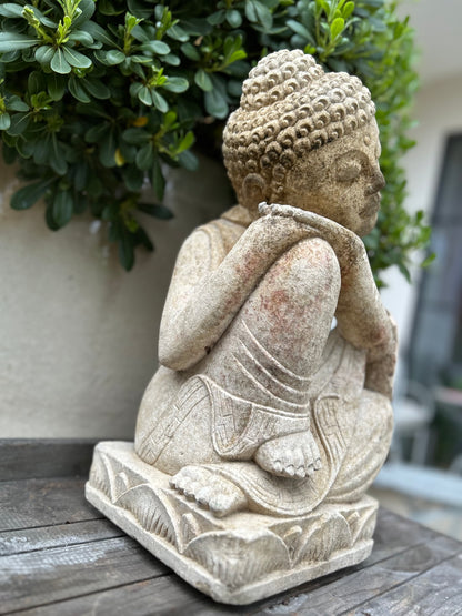 BUDDHA DORMIENTE in arenaria H42cm Rif. A07