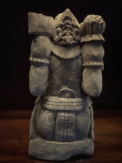 statua di GANESHA in pietra antico induismo balinese H 45 cm rif. C070