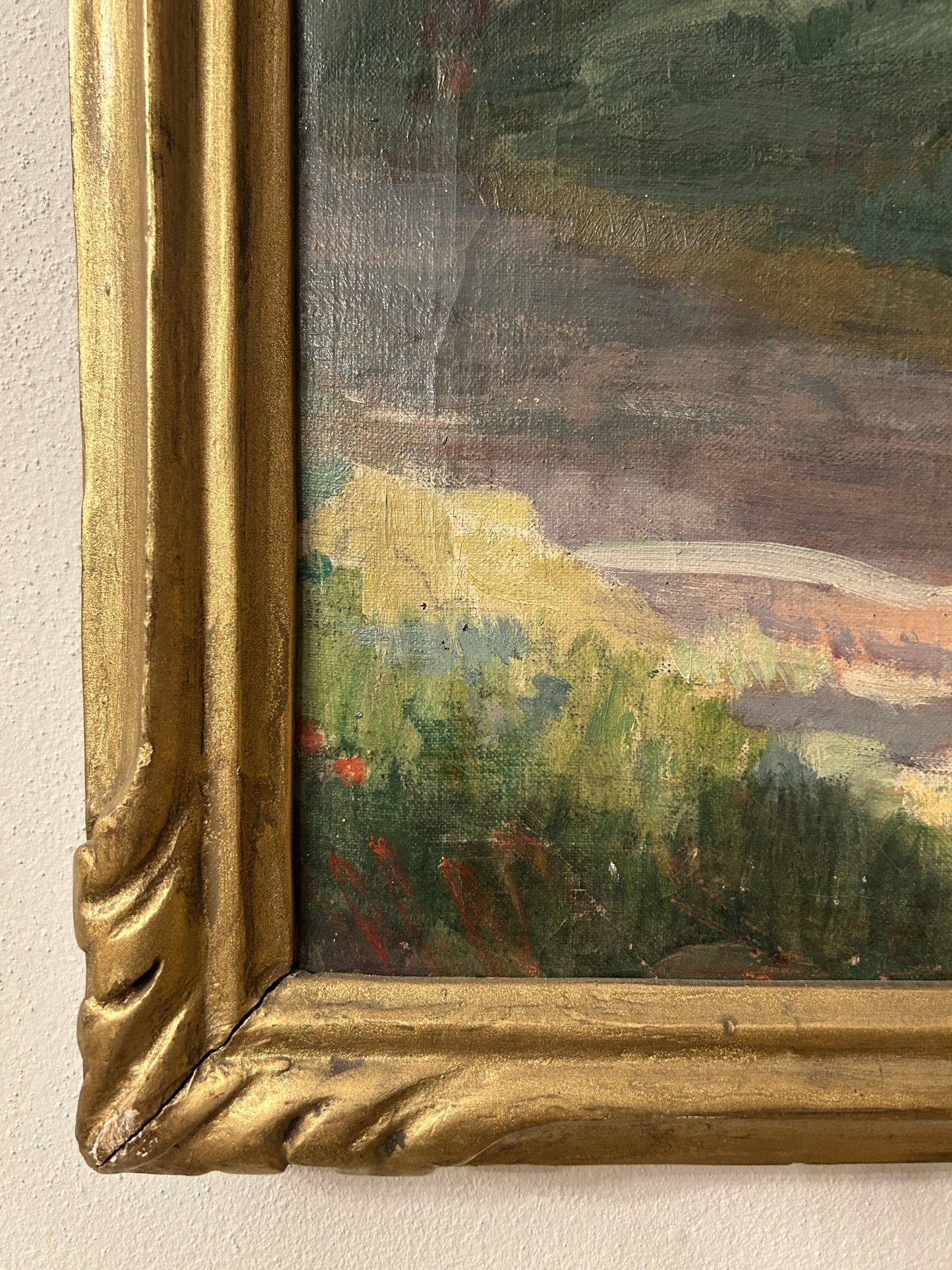 LES TOURS olio su tela origini francesi