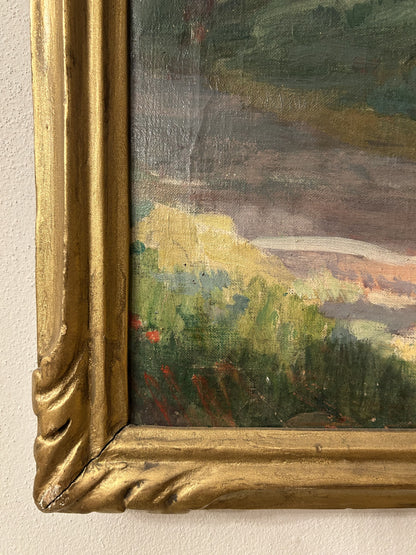 LES TOURS olio su tela origini francesi
