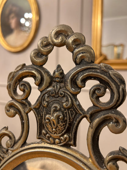 SPECCHIO ovale IN OTTONE
