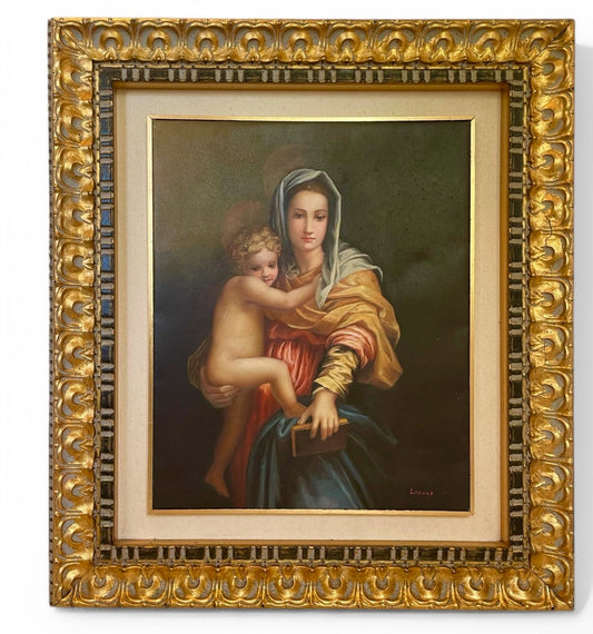 Scuola Europea (XX) da Andrea del Santo Madonna con Bambino