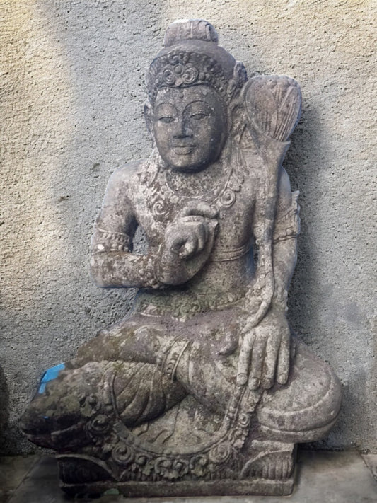 Statua Dea Dewi Tara in Pietra H65cm B20
