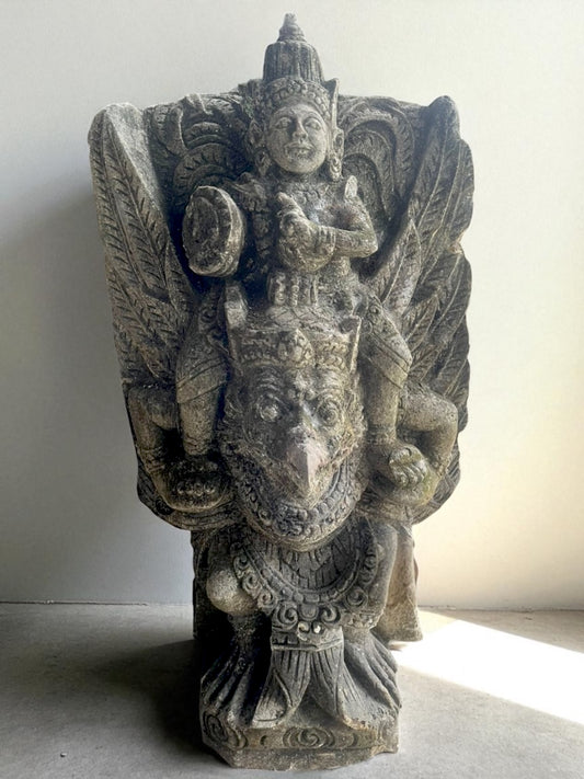 GARUDA WISNU in arenaria bianca H85cm Rif.B24