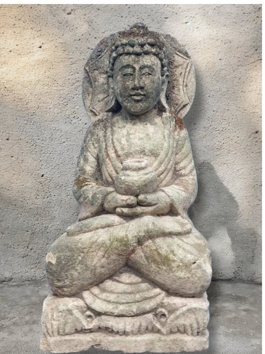 BUDDHA con giara H32cm Rif.B53