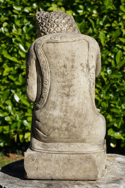 SLEEPING BUDDHA in white sandstone H45 Ref. B06