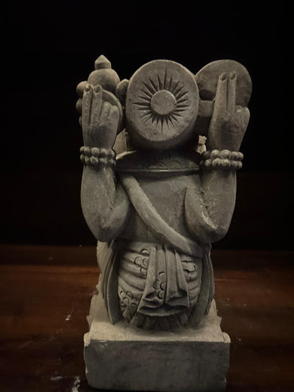 statuetta di GANESH in pietra induismo balinese H30cm rif. D012