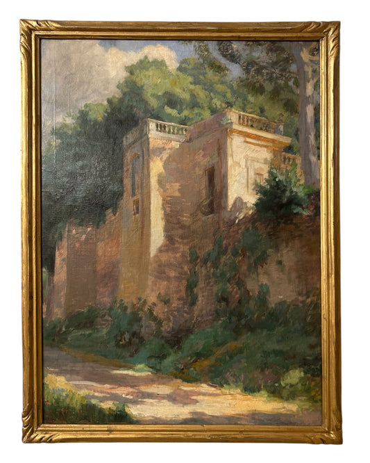 LES TOURS olio su tela origini francesi