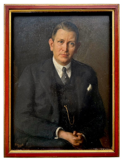 Ritratto di un signore elegante. Olio su pannello