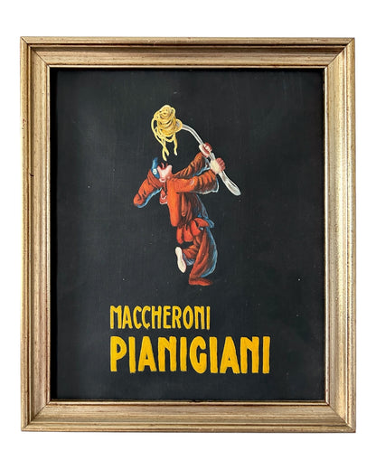 Manifesto MACCHERONI PIANIGIANI acrilico su canvas