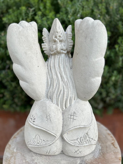 Statua Bidarari Alata | Scultura in Pietra Arenaria tradizione induista balinese H30cm Rif. C045