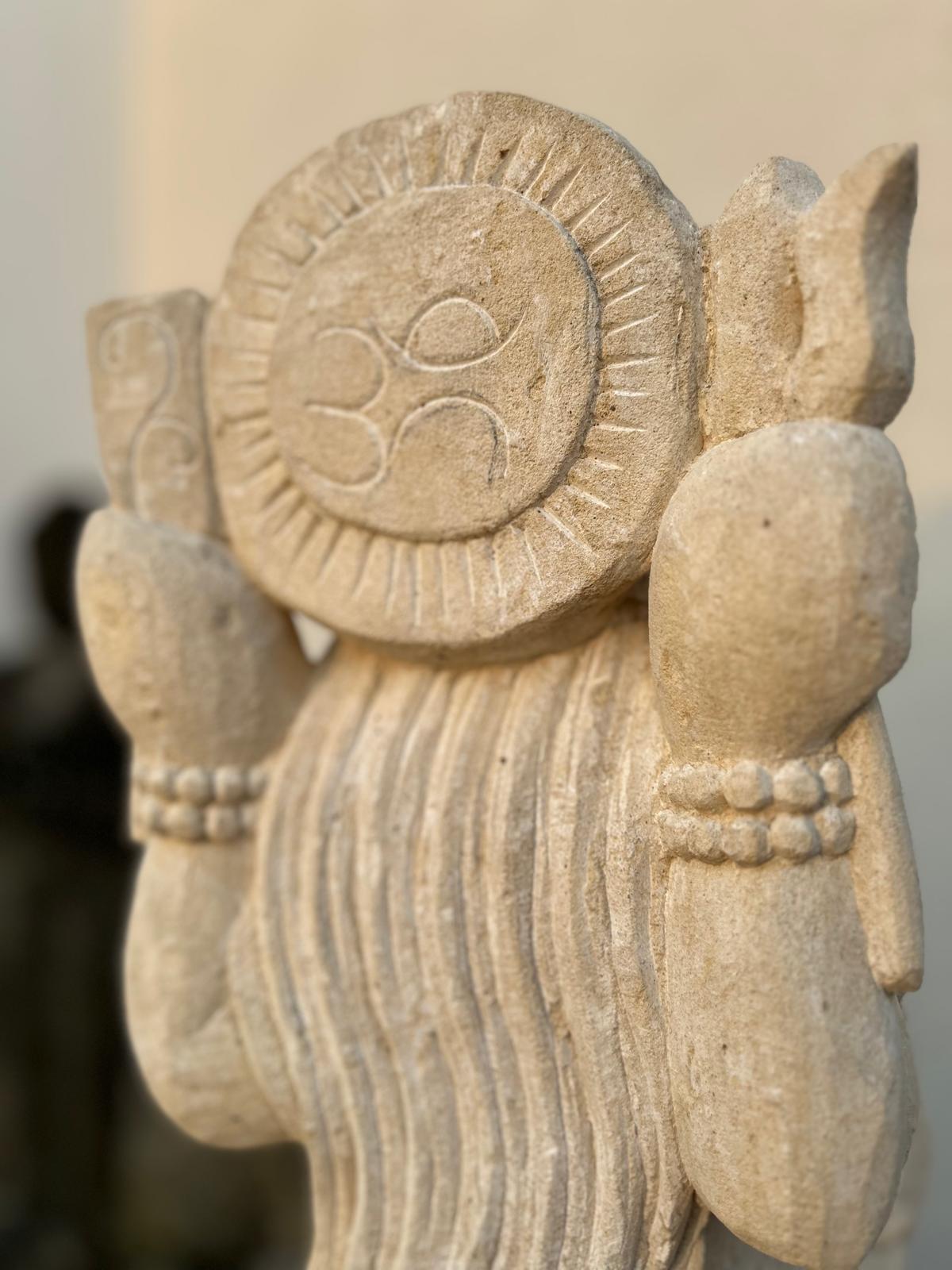 Statua da Giardino in Pietra induista– Dewi Siwa | Spiritualità e Arredo Zen H 47 cm C073
