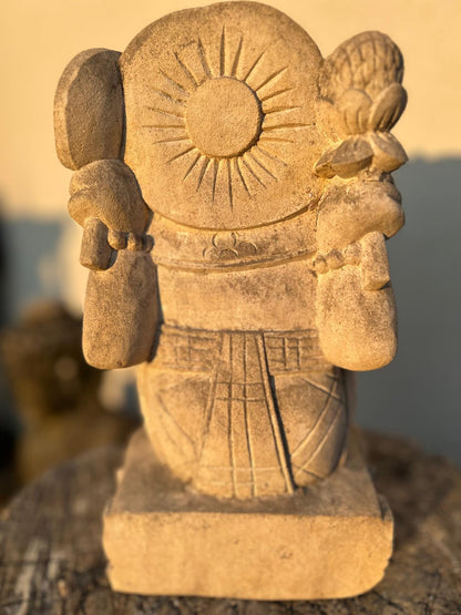 statuetta di GANESH in pietra induismo balinese H30cm rif. D004