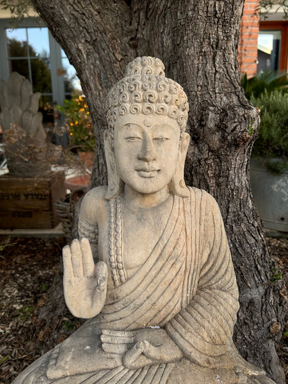 Statua Buddha Balinese in Pietra Naturale H65cm B19